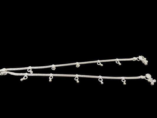 Silver anklets for kids
