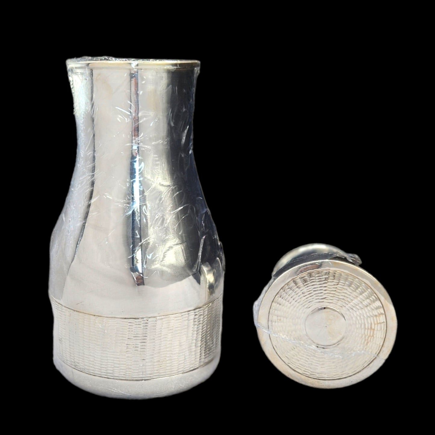 925 Silver Antique Polish Water bottle .
