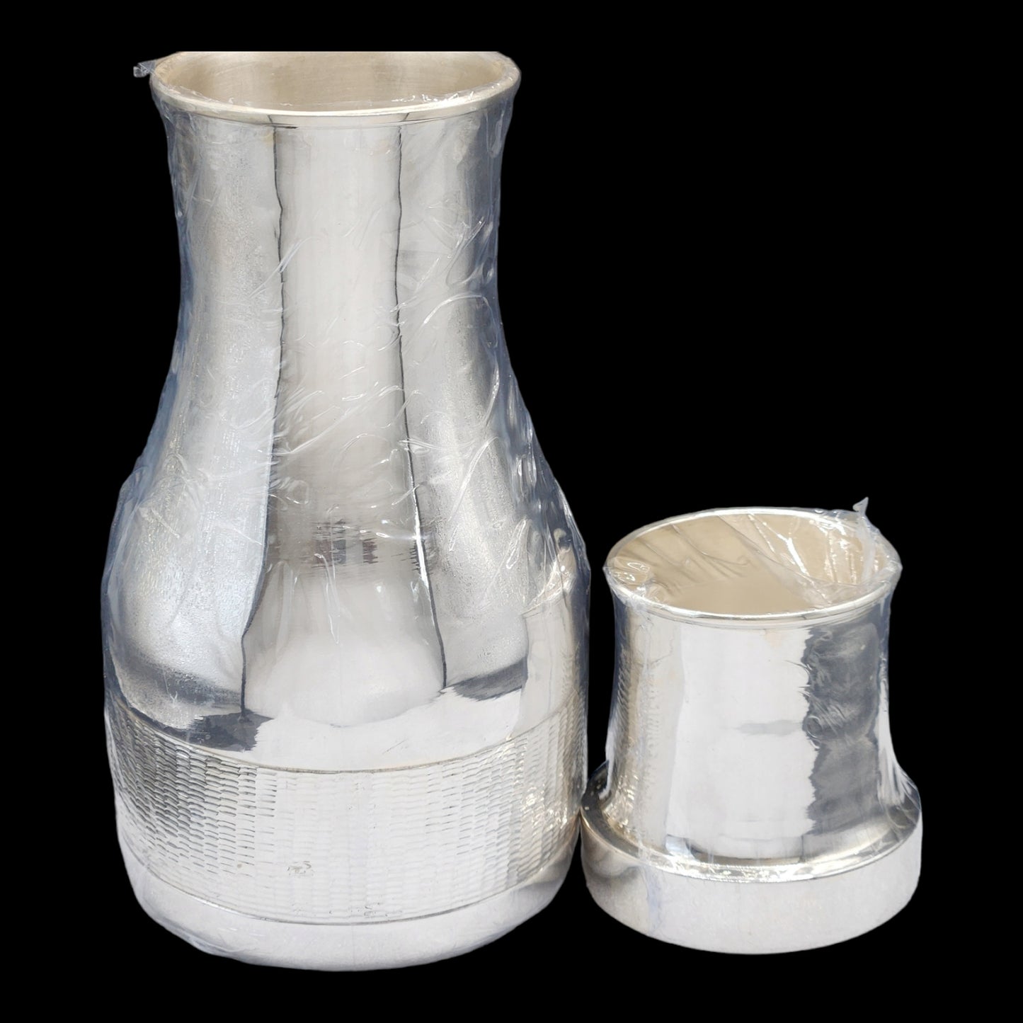 925 Silver Antique Polish Water bottle .