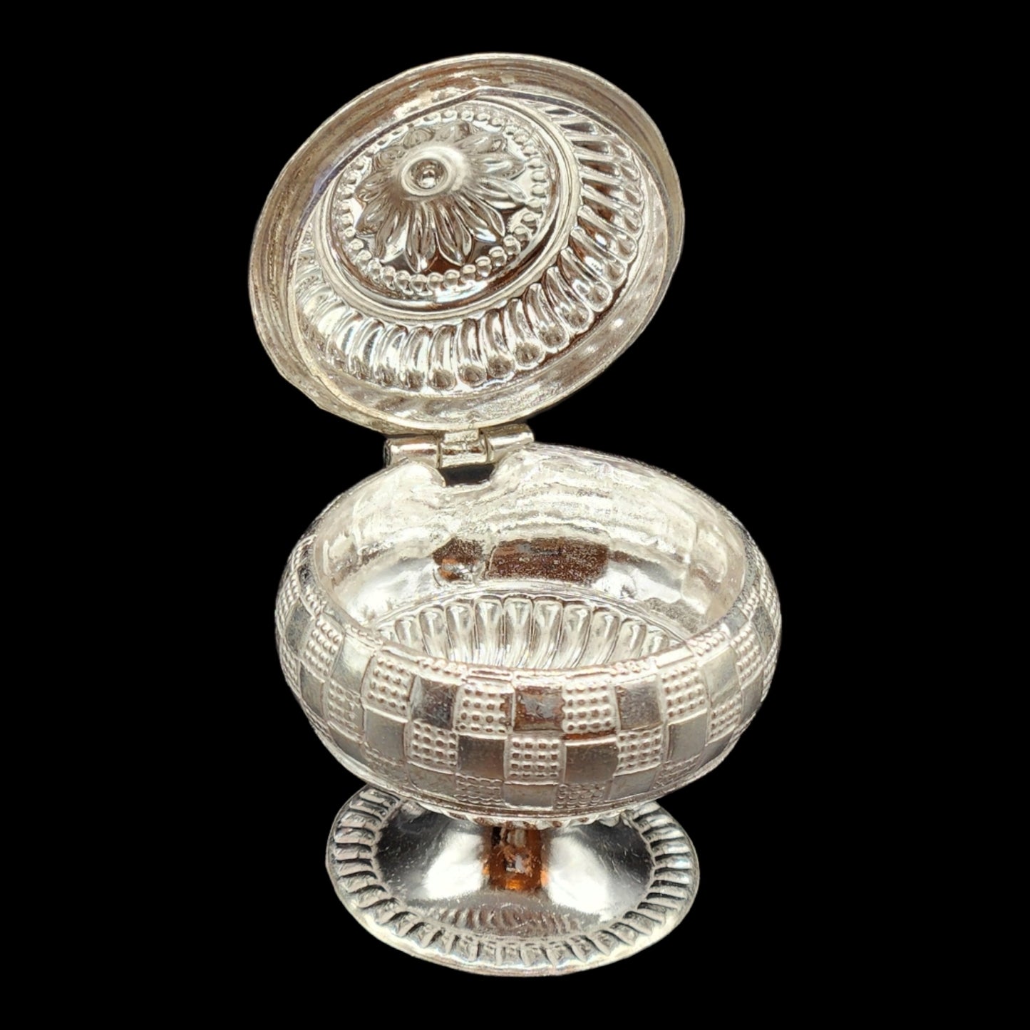 Silver Traditional Sindoor Box
