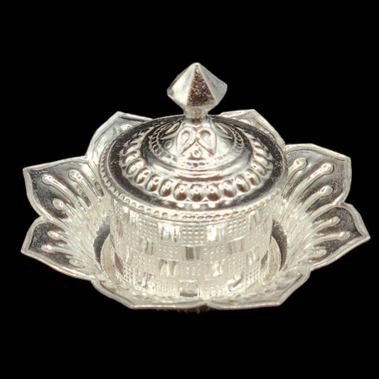 Silver Traditional Sindoor Box
