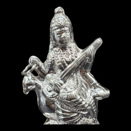 Silver Goddess Saraswati  Idol