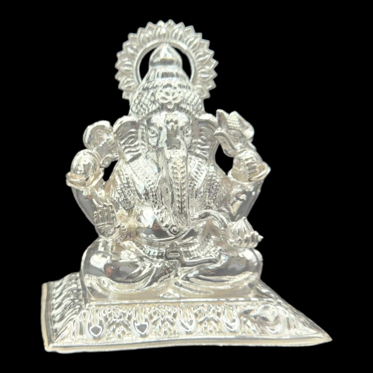 Silver Goddess Laxmi & Lord Ganesha  Pair  Idol