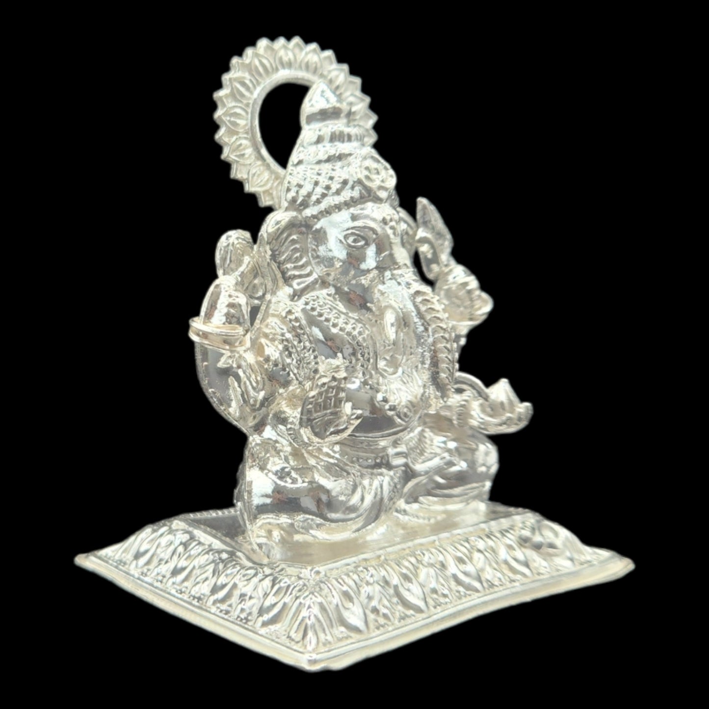 Silver Goddess Laxmi & Lord Ganesha  Pair  Idol