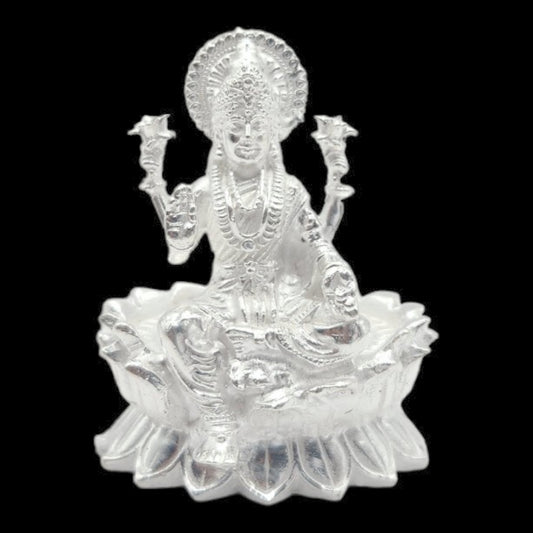 925 Silver  Goddess Laxmi solid Idol.