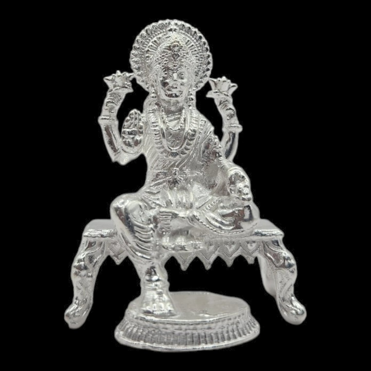 925 Silver Goddess Laxmi  Solid Idol.