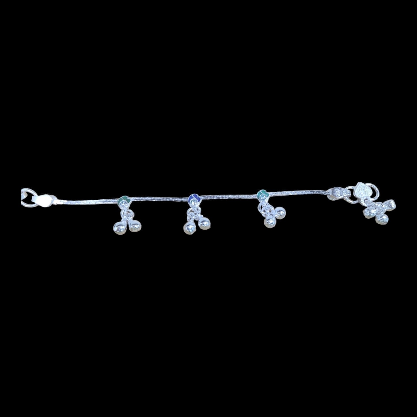 Silver Anklets For Kids