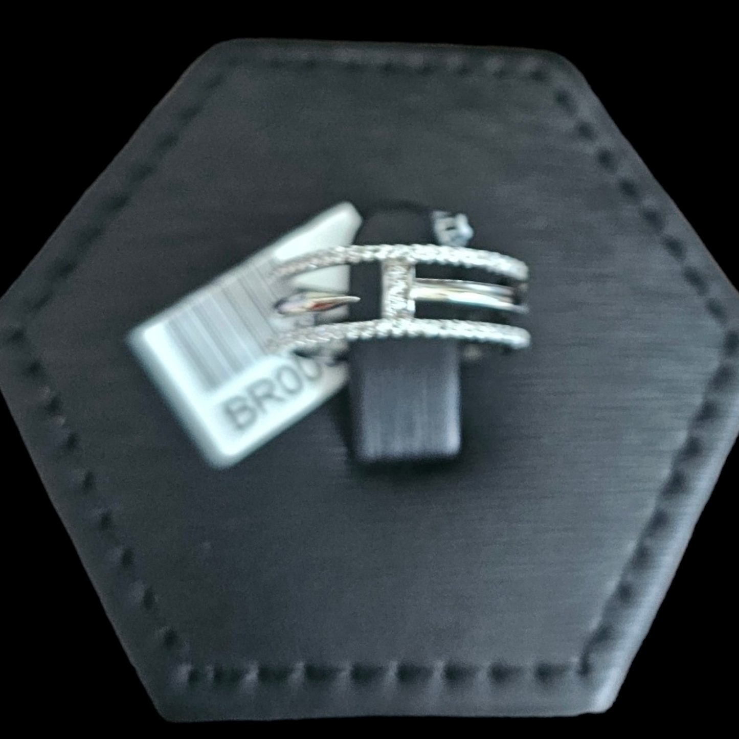 925 sterling silver Nail design adjustable ring