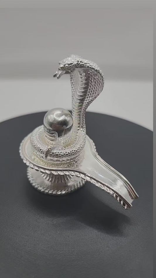 925 Silver Shivling Solid Idol.