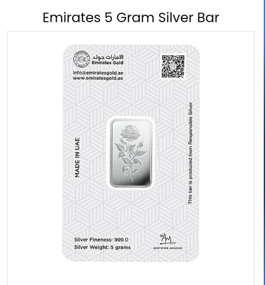 Emirates 5 gms silver Bar