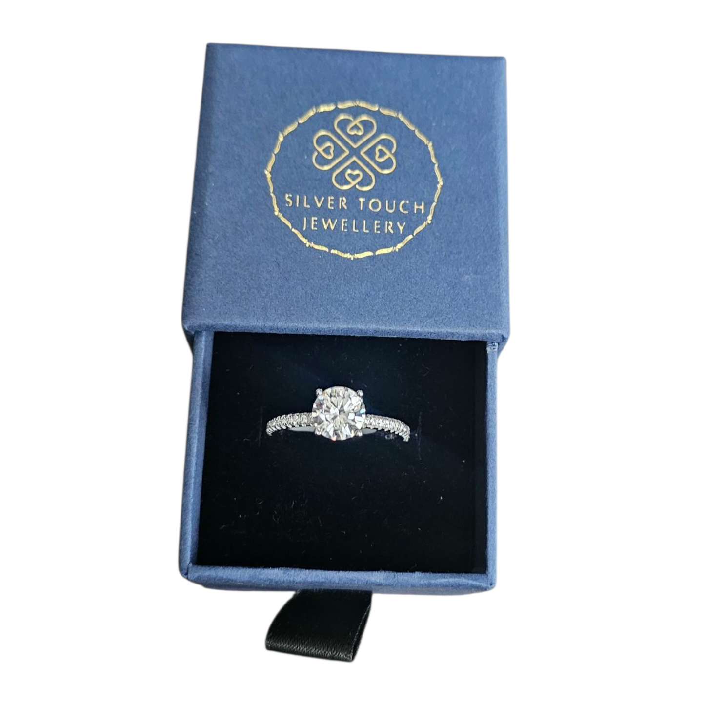 92.5 silver Single stone crt ring in zircon