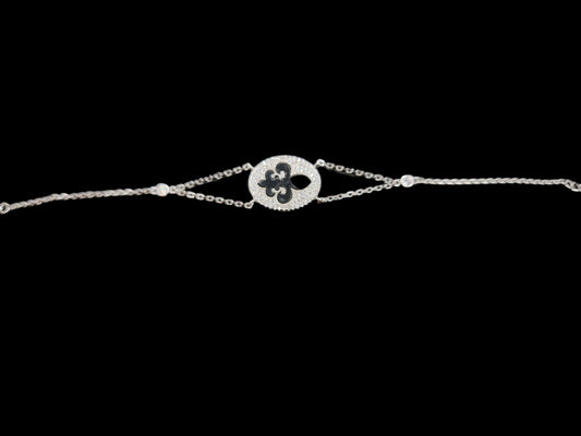 Traditional Fleur-de-lys (Lily) Symbolic Loose Bracelet.
