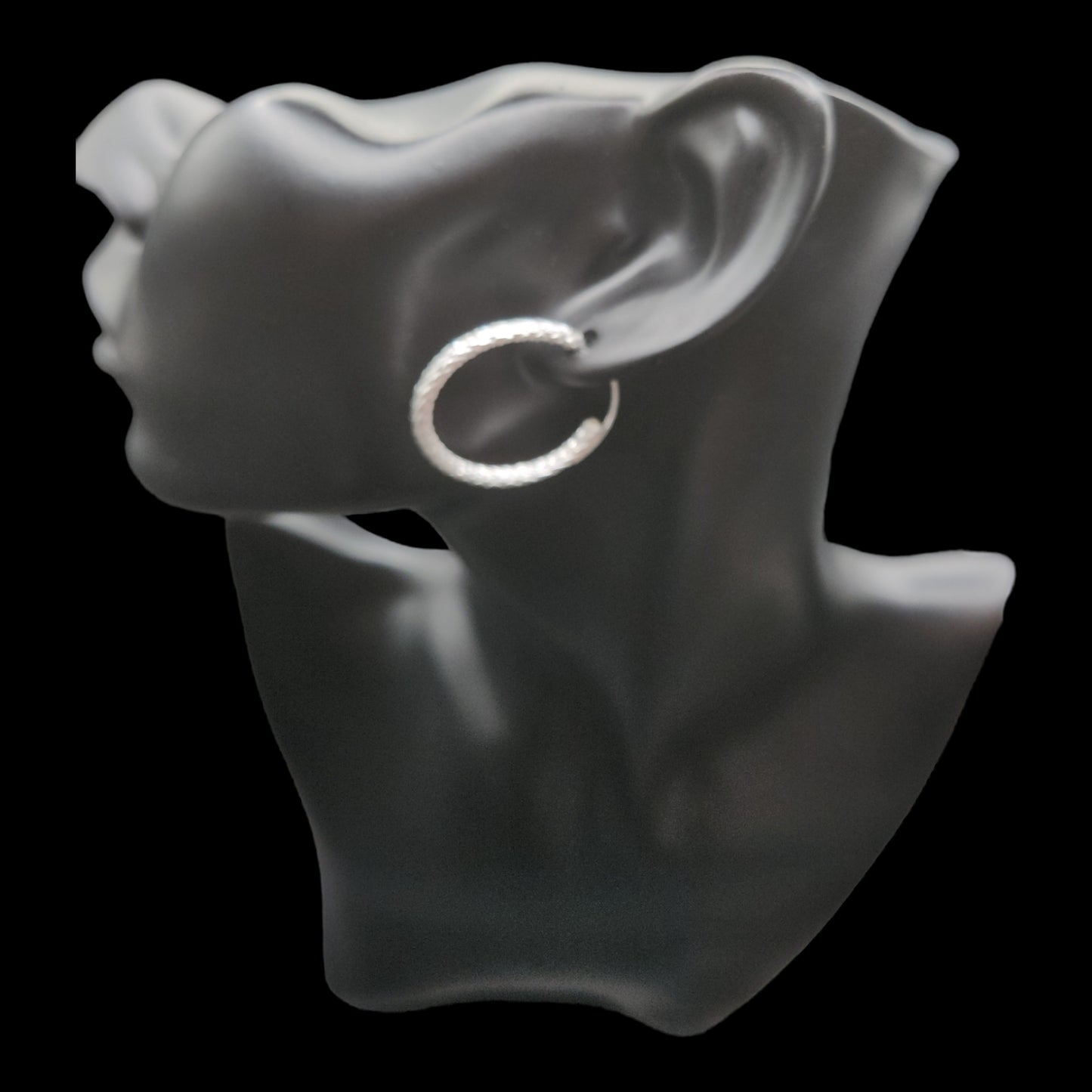 925 Sterling Silver Overlapping  Hoop Earrings