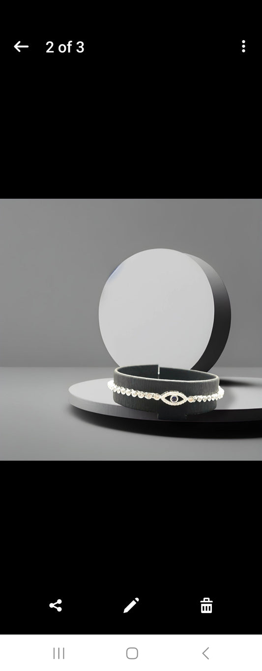 925 Sterling Silver Evil Eye Bracelet