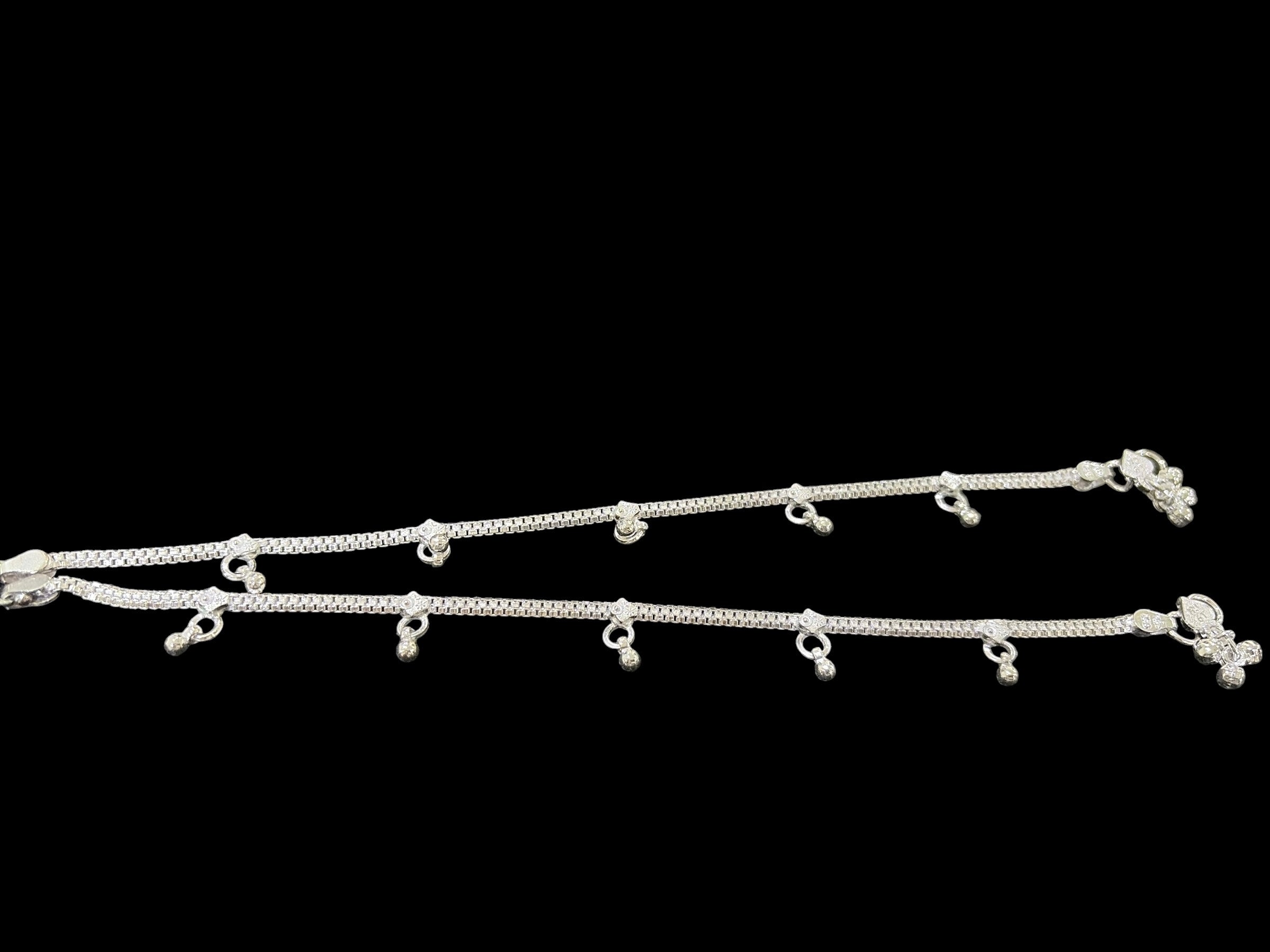 Silver anklets for kids