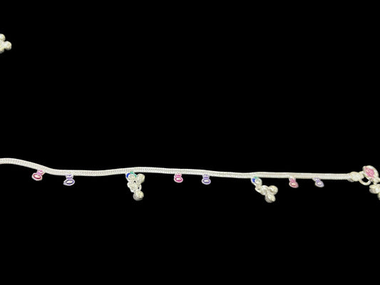 Silver anklets for kids