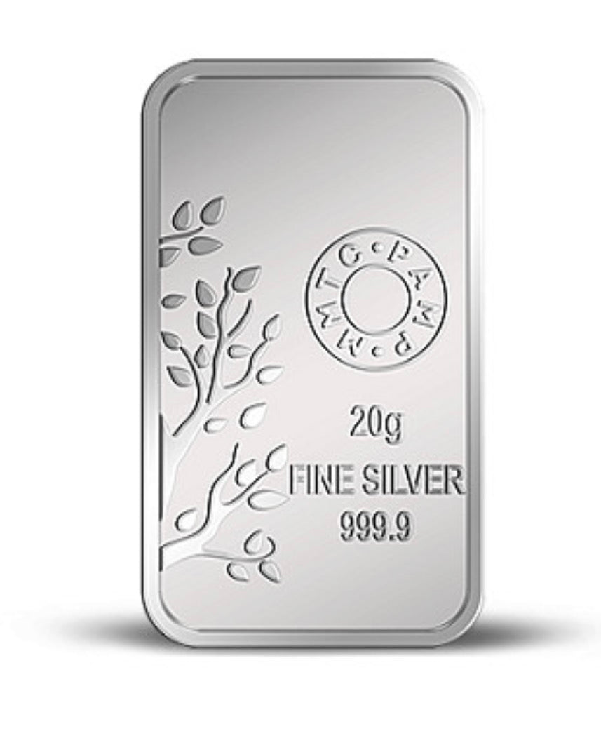 MMTC PAMP 20 Gram Banyan Tree Silver Bar