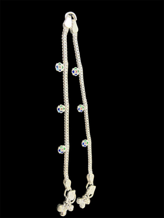 Silver anklets for kids