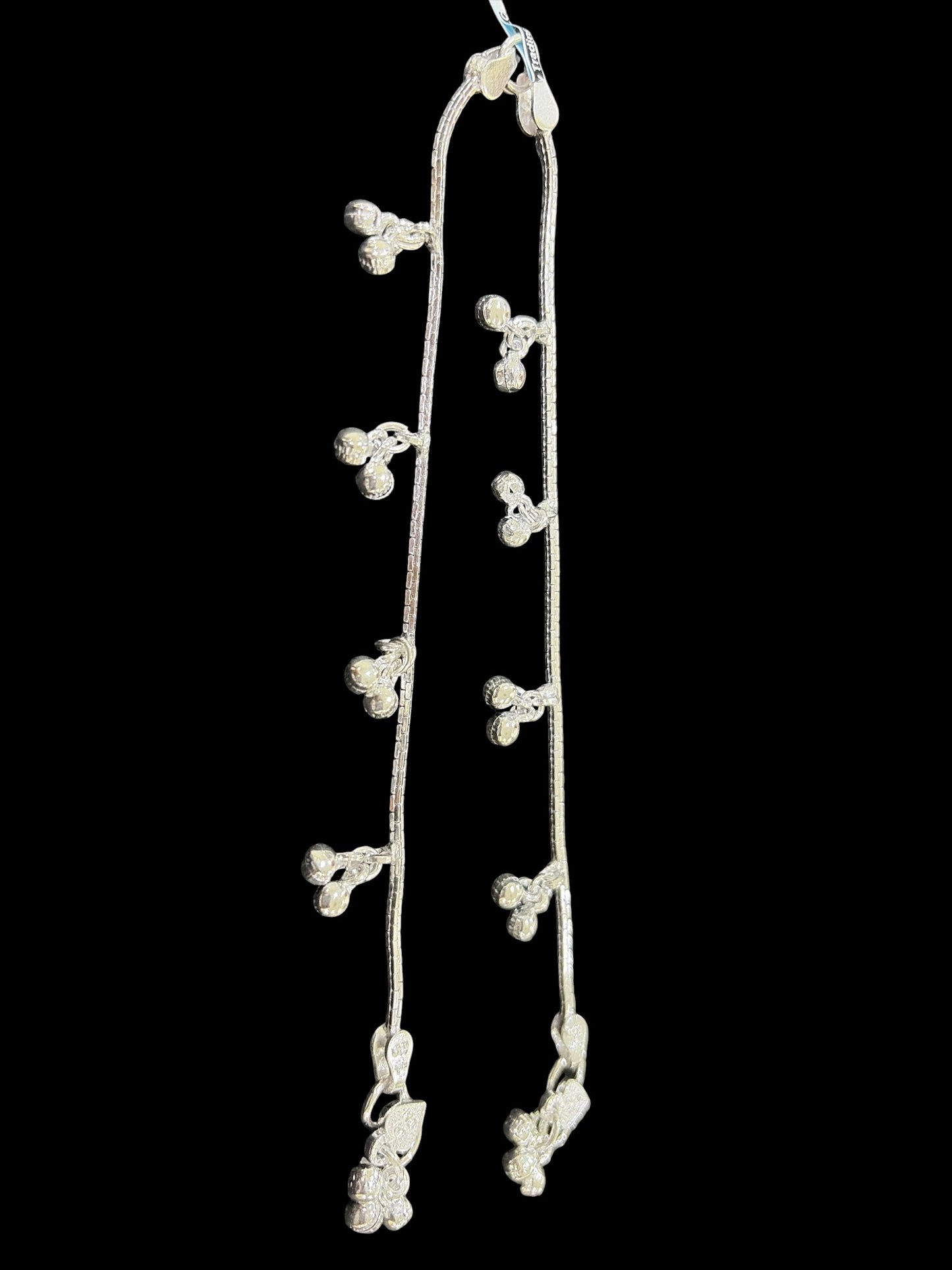 Silver anklets for kids