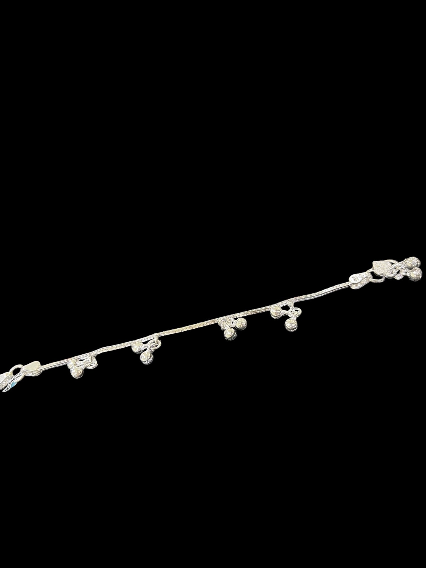 Silver anklets for kids