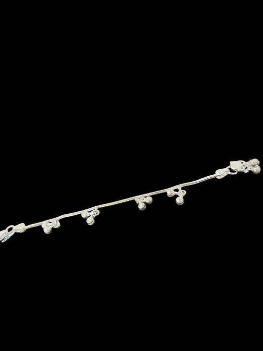 Silver anklets for kids