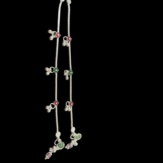 Silver anklet for kids