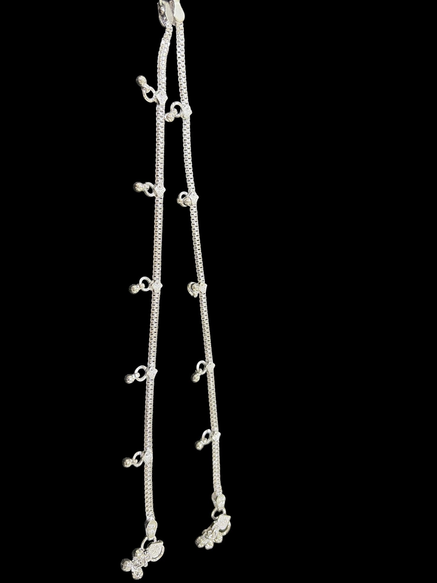 Silver anklets for kids