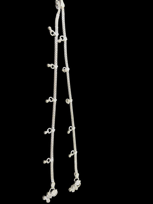 Silver anklets for kids