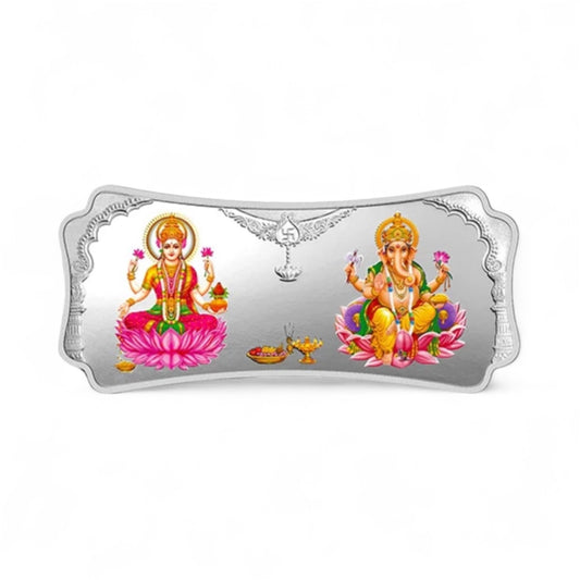MMTC Pamps 999 silver Lord Ganesha, Goddess Laxmi Bar 50 gms