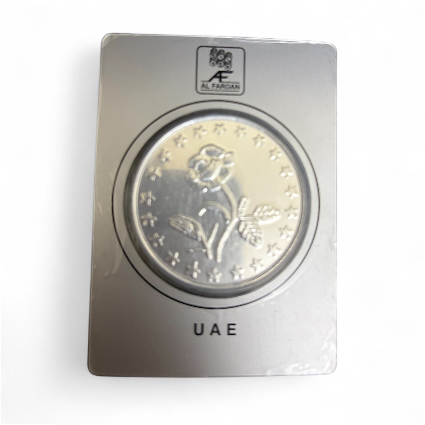 999 fine silver 50gms coin al fardan