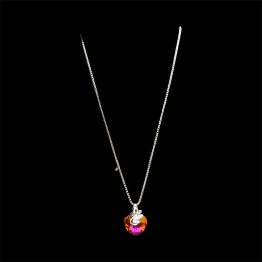 925 silver Swarovski inspired Crystal Heart Necklace with a sparkling crystal heart pendant