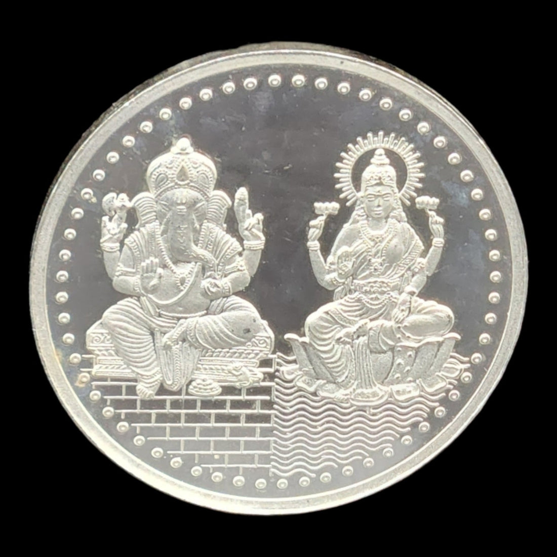 999 Silver Lord Ganesh & Goddess Laxmi Coin 20 g