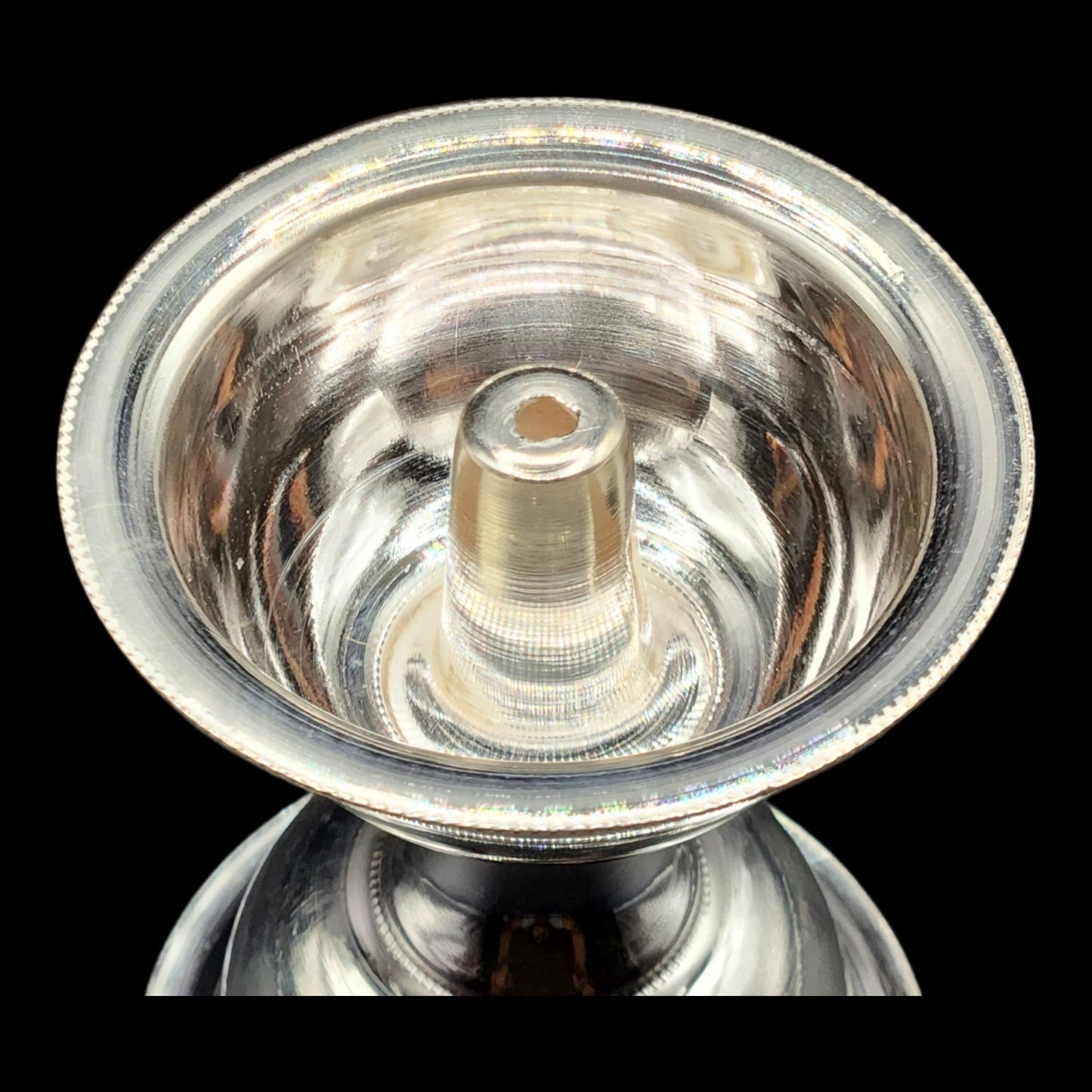 Silver Damru Shaped Diya