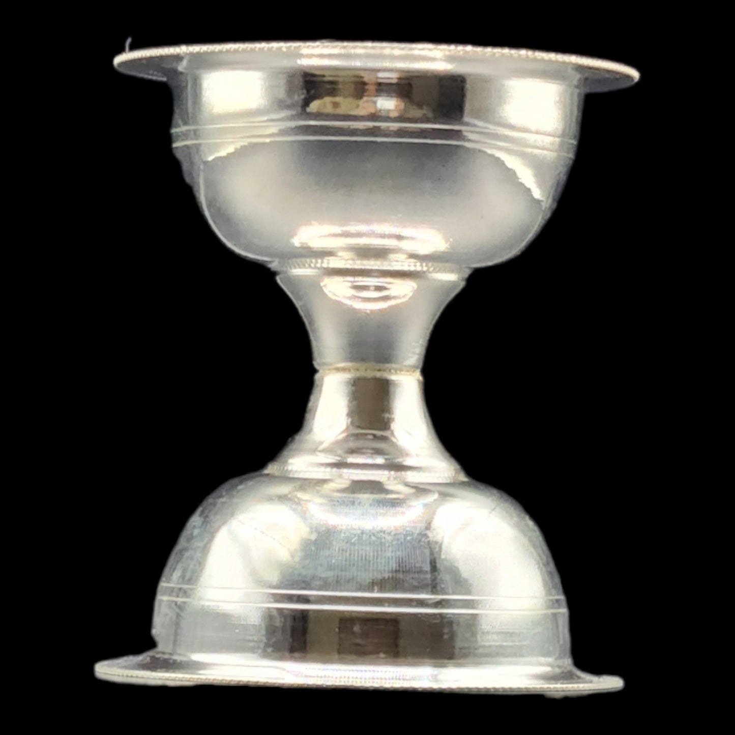 Silver Damru Shaped Diya