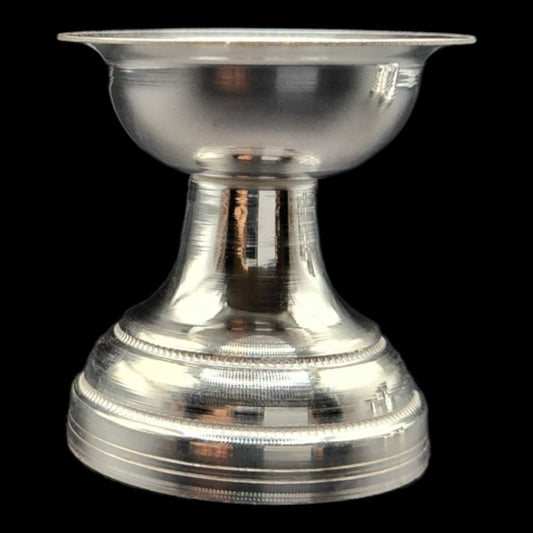 Silver Plain Round Diya