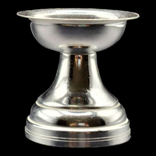 Silver Plain Round Diya