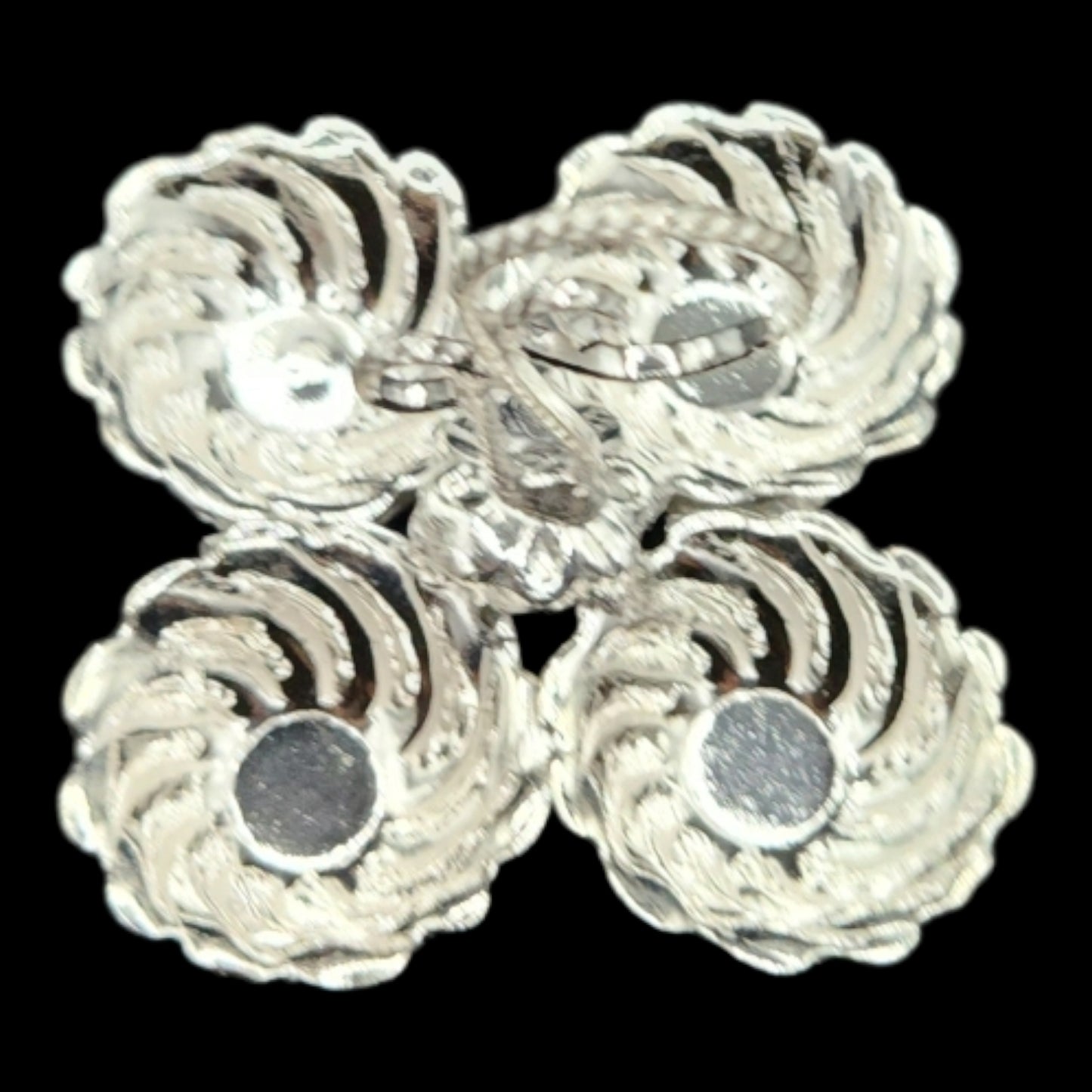 Silver Haldi Kumkum Container