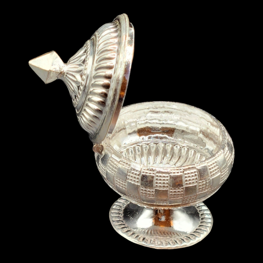 Silver Traditional Sindoor Box