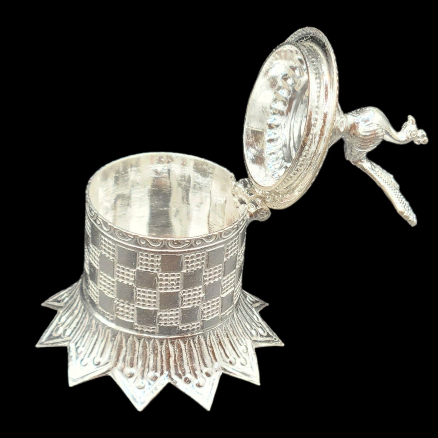 Silver Traditional Sindoor Box  