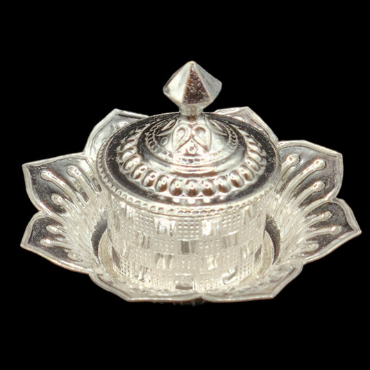 Silver Traditional Sindoor Box 