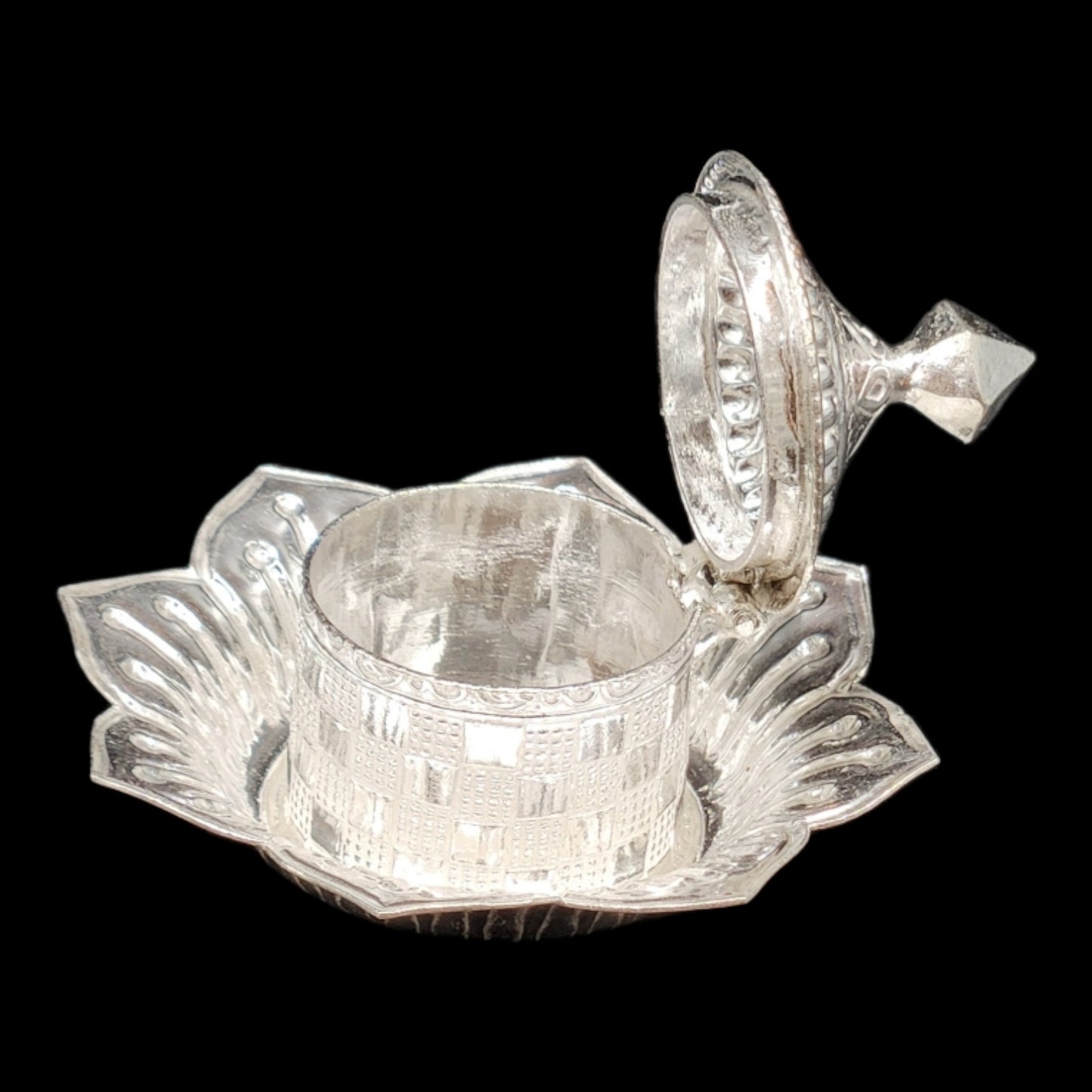 Silver Traditional Sindoor Box 