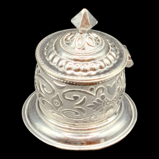 Silver Traditional Sindoor Box