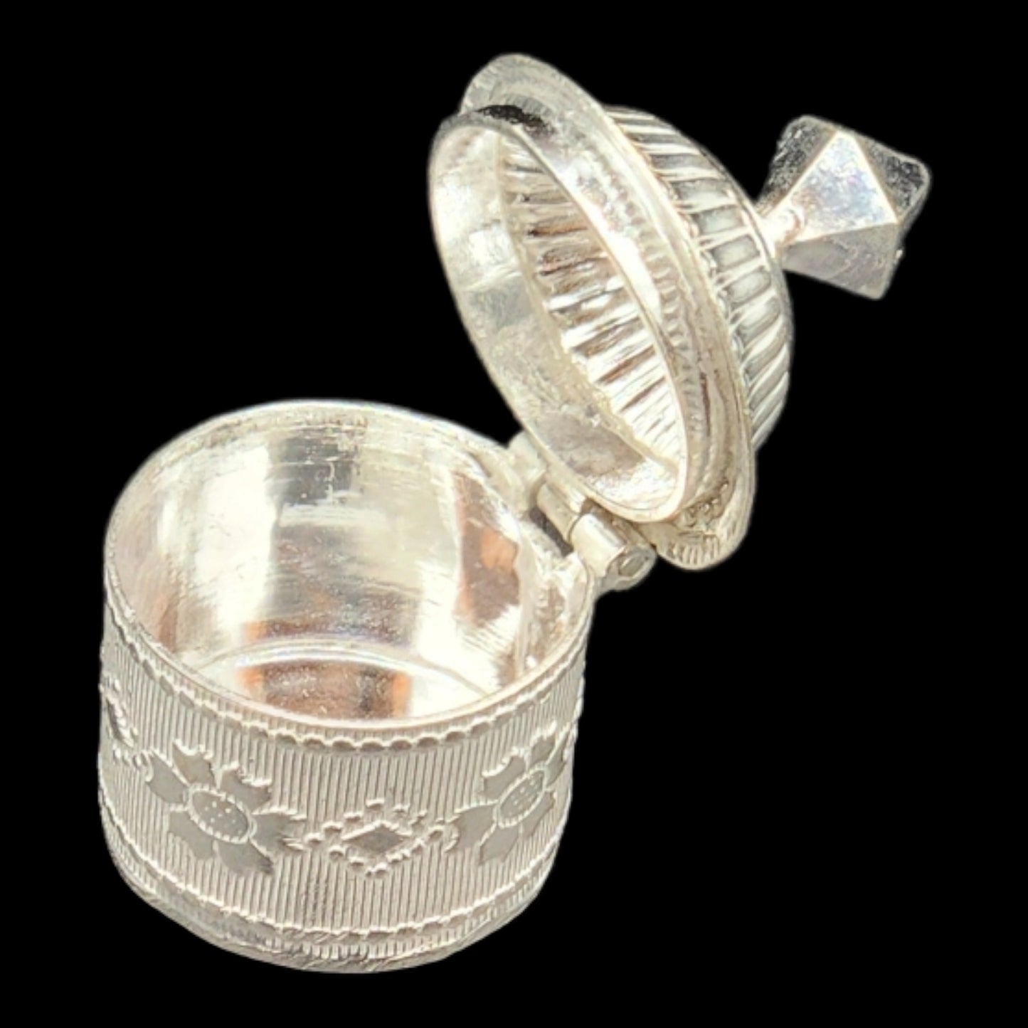 Silver Traditional Sindoor Box