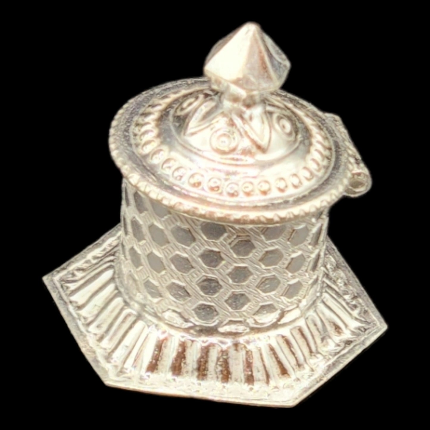 Silver Traditional Sindoor Box  