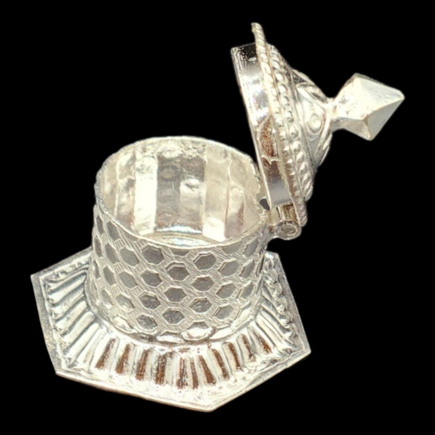 Silver Traditional Sindoor Box  