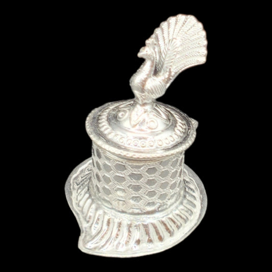 Silver Traditional Sindoor Box