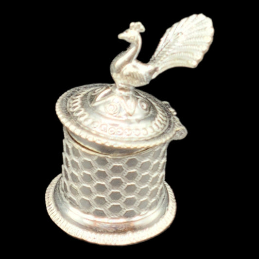 Silver Traditional Sindoor Box |