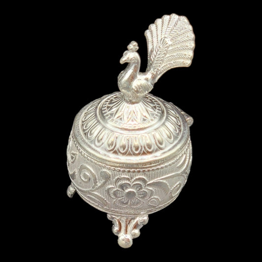 Silver Traditional Sindoor Box