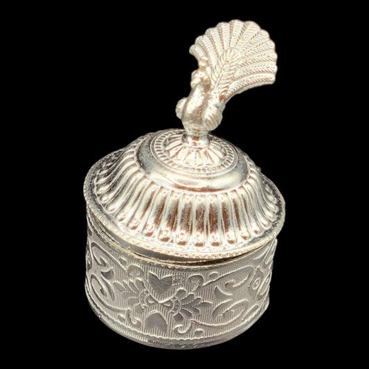 Silver Traditional Sindoor Box