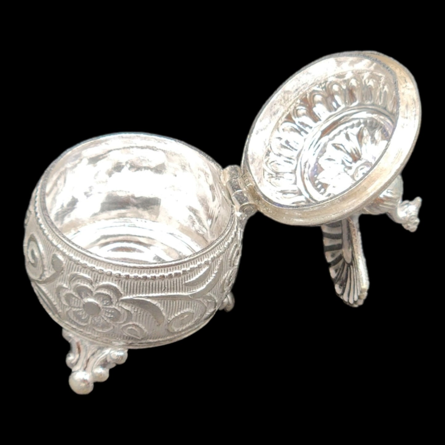 Silver Traditional Sindoor Box  